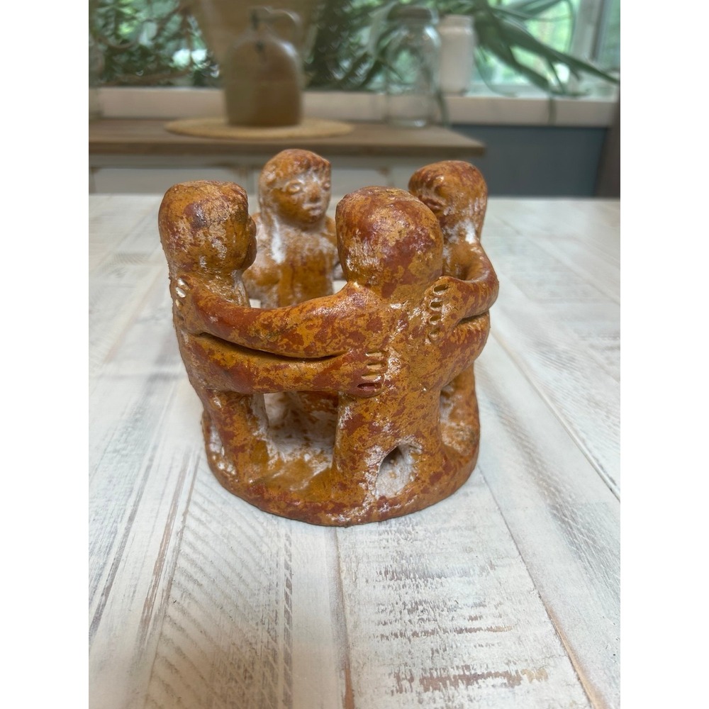 Vintage Mexico Aztec circle of life candle holder. - Picture 7 of 8